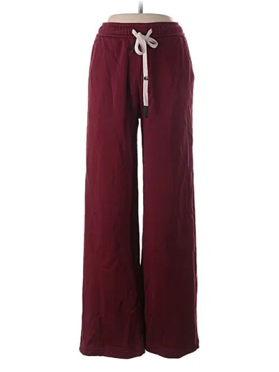 Pre-owned Unbranded Casual Pants In Burgundy