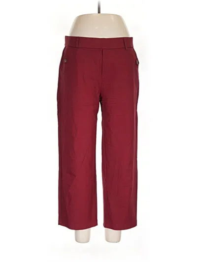 Pre-owned Unbranded Casual Pants In Burgundy