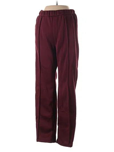 Pre-owned Unbranded Casual Pants In Burgundy