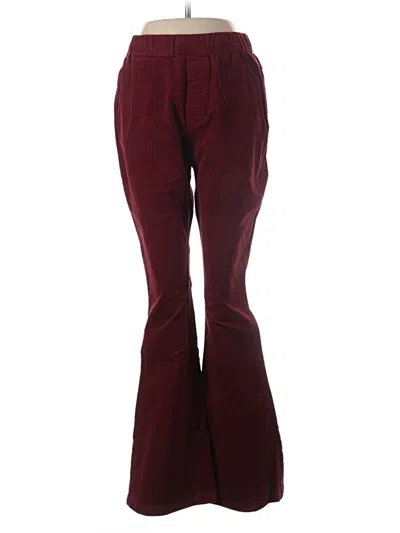 Pre-owned Unbranded Casual Pants In Burgundy