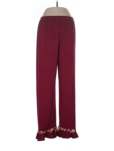 Pre-owned Unbranded Casual Pants In Burgundy