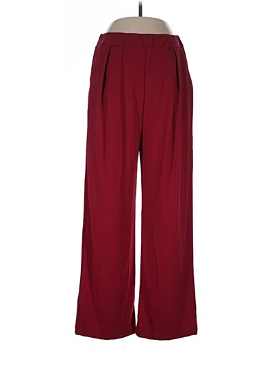 Pre-owned Unbranded Casual Pants In Burgundy