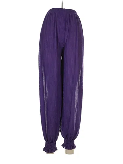 Pre-owned Unbranded Casual Pants In Purple