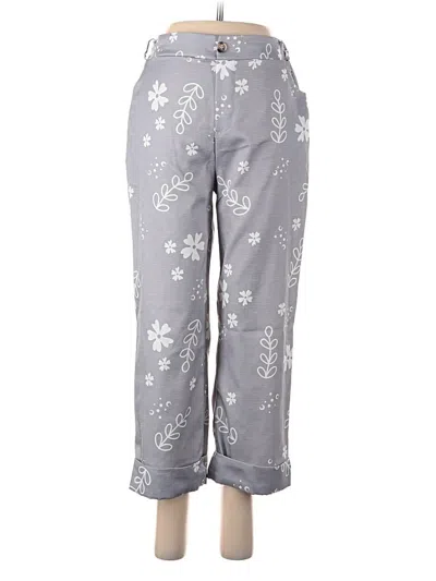 Pre-owned Unbranded Casual Pants In Silver