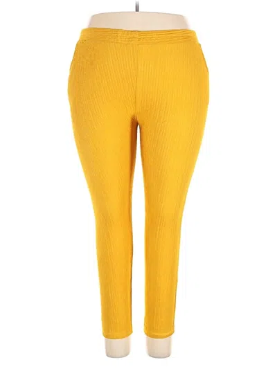 Pre-owned Unbranded Casual Pants In Yellow
