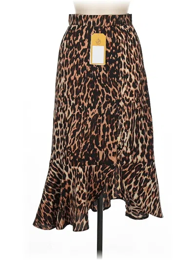 Pre-owned Unbranded Casual Skirt In Brown