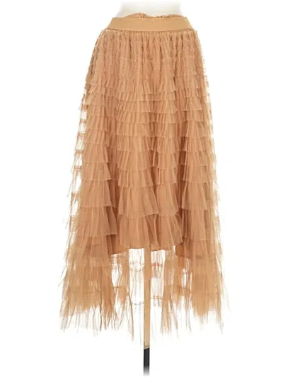 Pre-owned Unbranded Casual Skirt In Brown