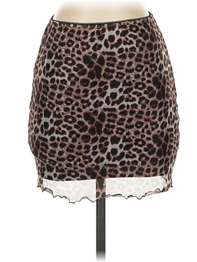 Pre-owned Unbranded Casual Skirt In Brown