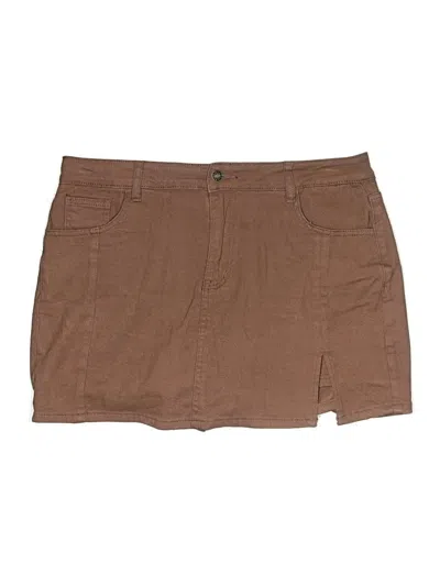 Pre-owned Unbranded Casual Skirt In Brown