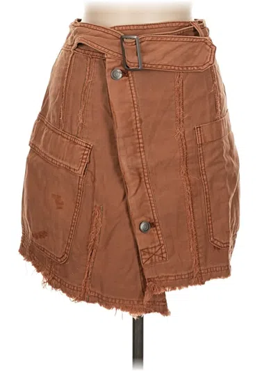 Pre-owned Unbranded Casual Skirt In Brown