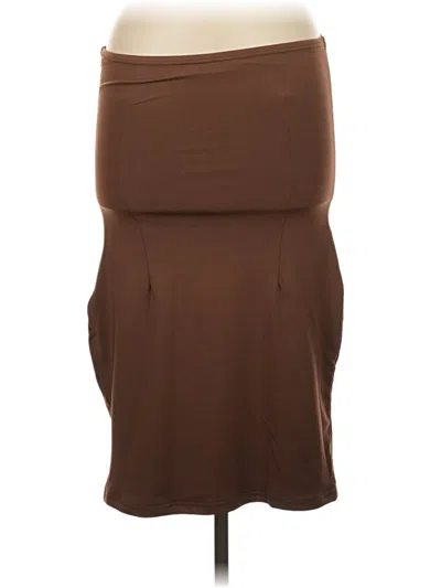 Pre-owned Unbranded Casual Skirt In Brown