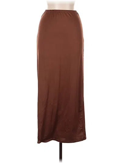 Pre-owned Unbranded Casual Skirt In Brown
