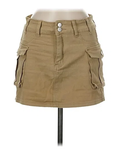 Pre-owned Unbranded Casual Skirt In Brown