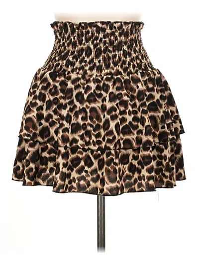 Pre-owned Unbranded Casual Skirt In Brown