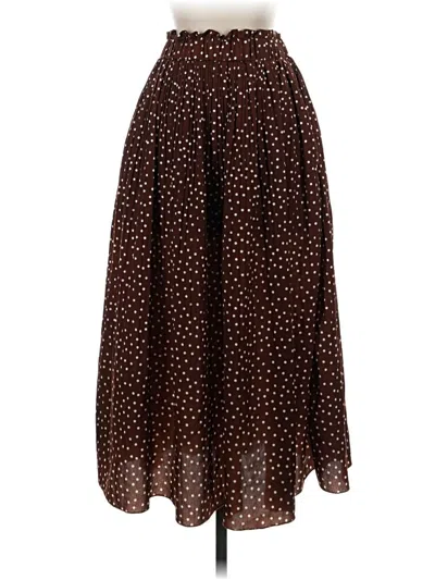 Pre-owned Unbranded Casual Skirt In Brown