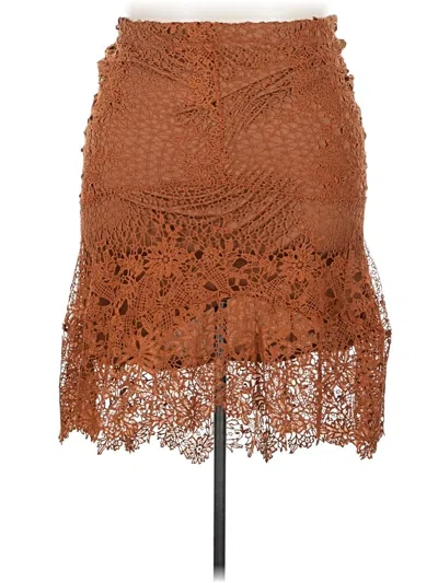 Pre-owned Unbranded Casual Skirt In Brown