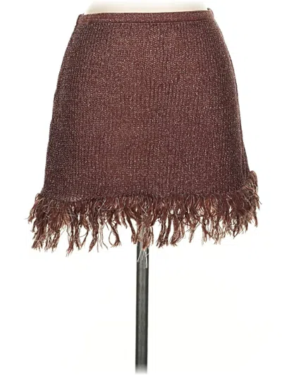 Pre-owned Unbranded Casual Skirt In Brown