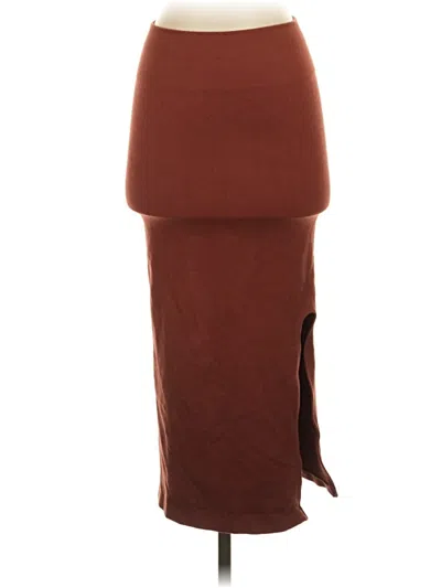 Pre-owned Unbranded Casual Skirt In Brown