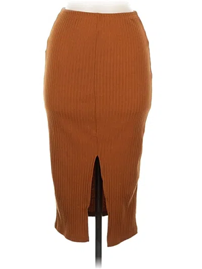 Pre-owned Unbranded Casual Skirt In Brown