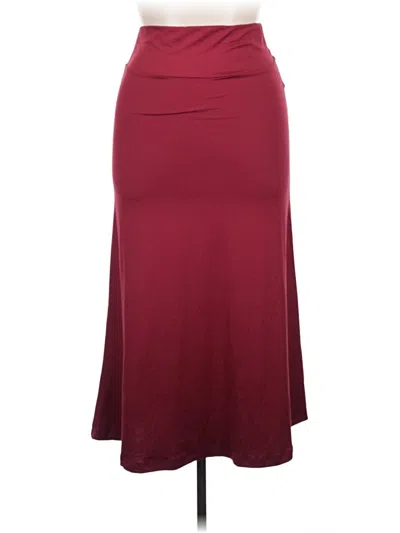 Pre-owned Unbranded Casual Skirt In Burgundy