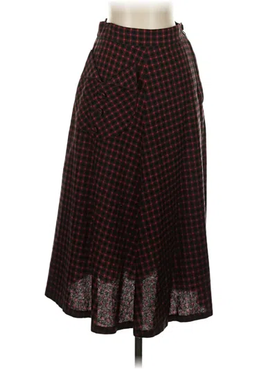 Pre-owned Unbranded Casual Skirt In Burgundy