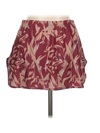 Pre-owned Unbranded Casual Skirt In Burgundy