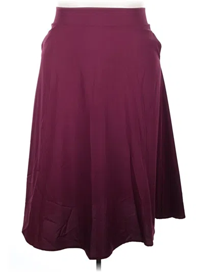 Pre-owned Unbranded Casual Skirt In Burgundy