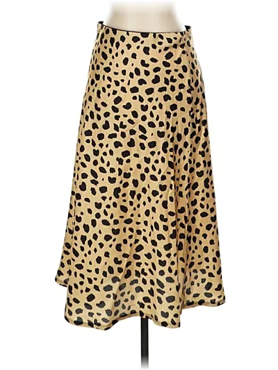 Pre-owned Unbranded Casual Skirt In Gold