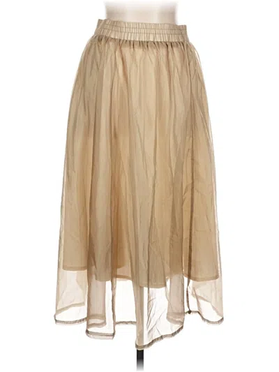 Pre-owned Unbranded Casual Skirt In Gold