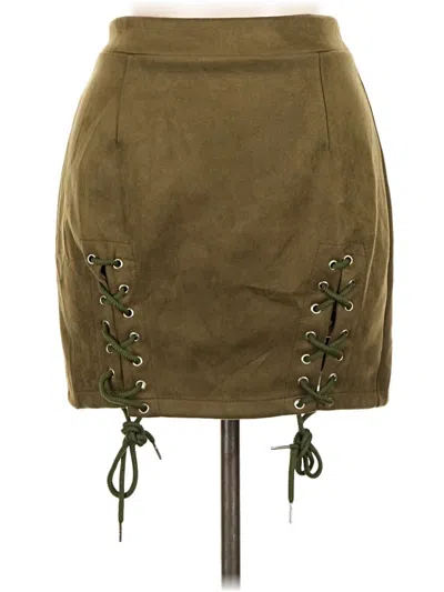 Pre-owned Unbranded Casual Skirt In Green