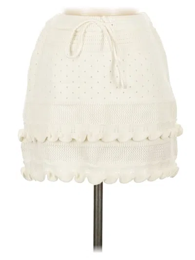 Pre-owned Unbranded Casual Skirt In Ivory