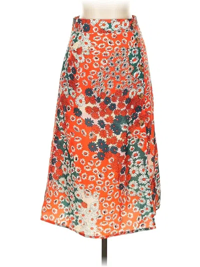 Pre-owned Unbranded Casual Skirt In Orange