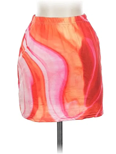 Pre-owned Unbranded Casual Skirt In Orange