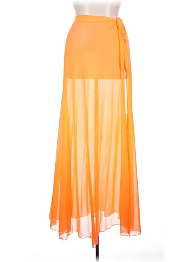 Pre-owned Unbranded Casual Skirt In Orange
