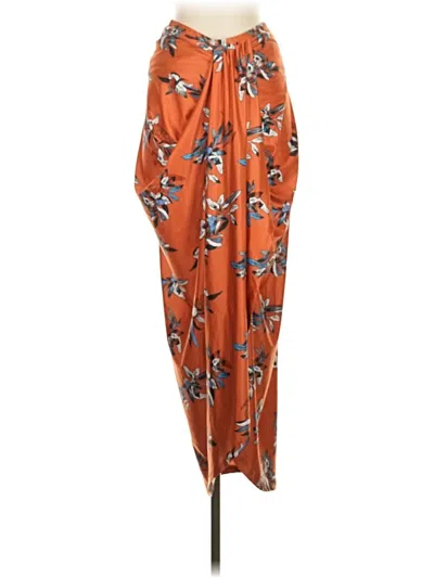 Pre-owned Unbranded Casual Skirt In Orange