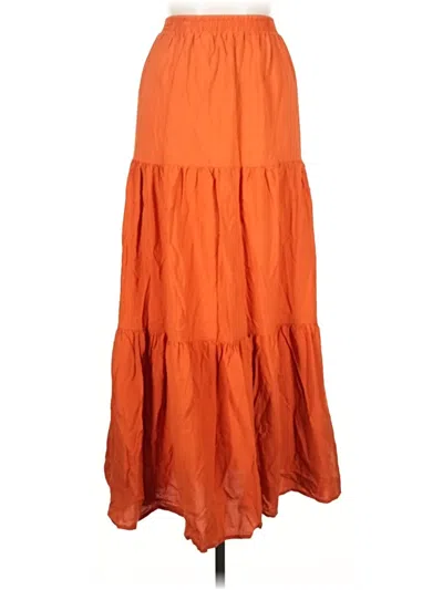 Pre-owned Unbranded Casual Skirt In Orange