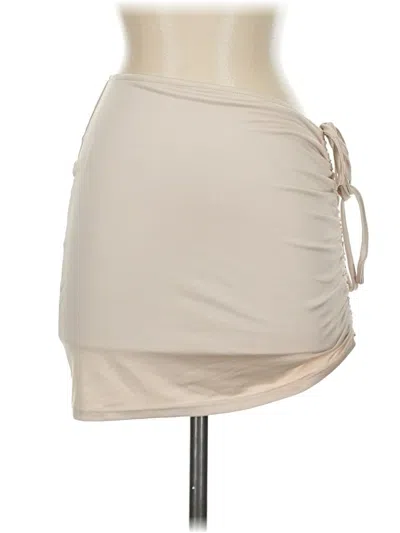 Pre-owned Unbranded Casual Skirt In Tan