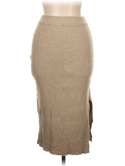 Pre-owned Unbranded Casual Skirt In Tan