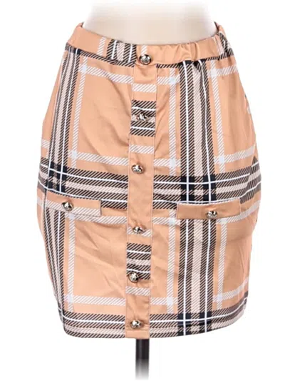 Pre-owned Unbranded Casual Skirt In Tan