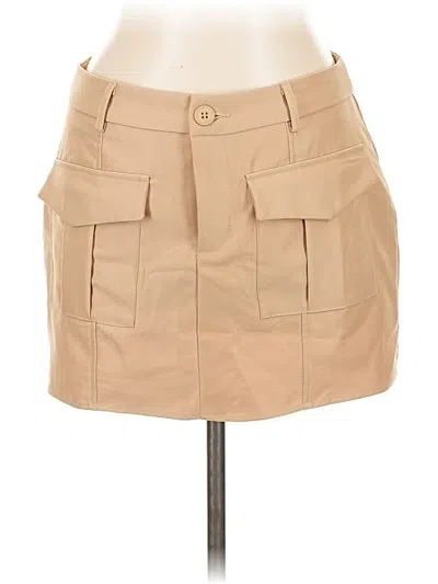 Pre-owned Unbranded Casual Skirt In Tan