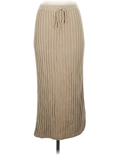 Pre-owned Unbranded Casual Skirt In Tan
