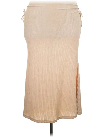 Pre-owned Unbranded Casual Skirt In Tan