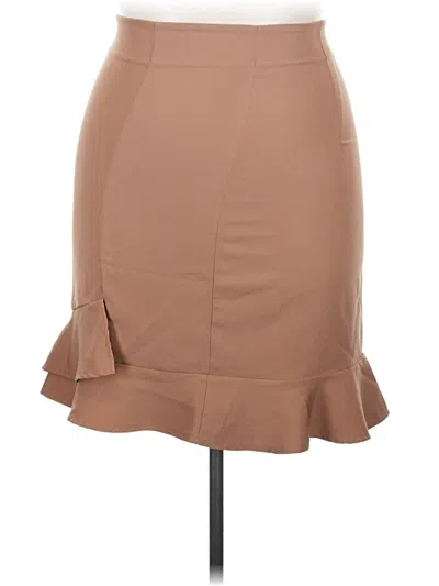 Pre-owned Unbranded Casual Skirt In Tan