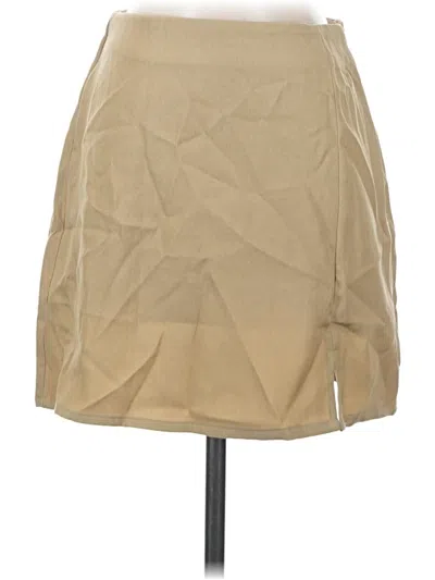 Pre-owned Unbranded Casual Skirt In Tan