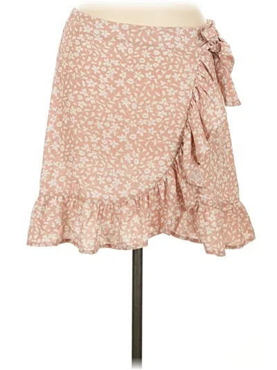 Pre-owned Unbranded Casual Skirt In Tan