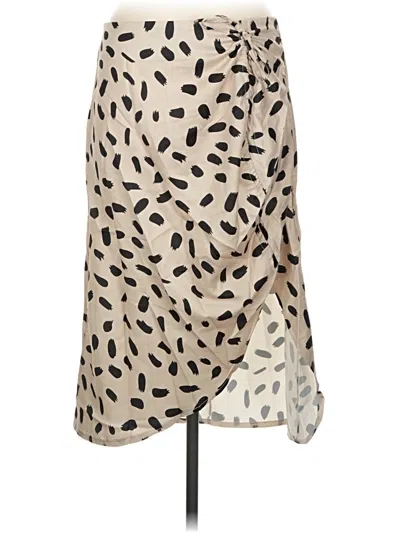 Pre-owned Unbranded Casual Skirt In Tan