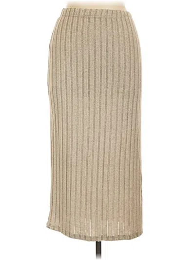 Pre-owned Unbranded Casual Skirt In Tan