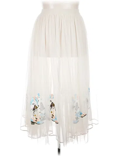 Pre-owned Unbranded Casual Skirt In White