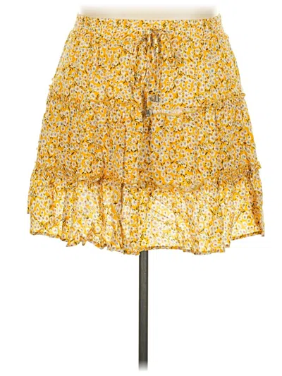 Pre-owned Unbranded Casual Skirt In Yellow