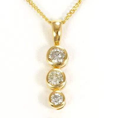 Pre-owned Unbranded Clear Yellow Gold Yellow Gold (18k) Necklace () In Multi